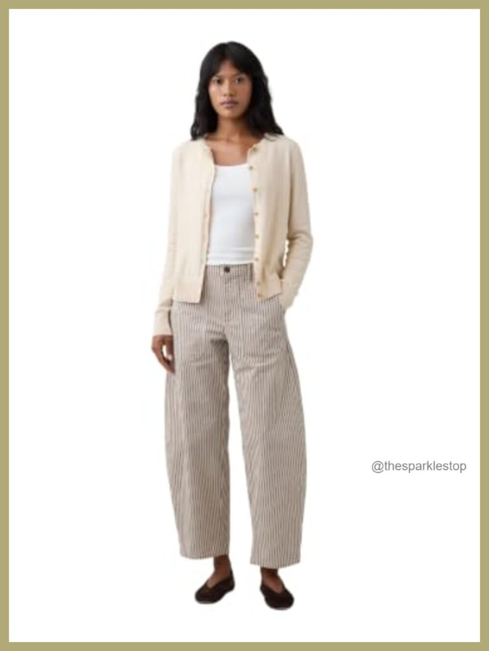 Mid Rise Woven Barrel Pant Tapered Leg Pull On Casual Fall